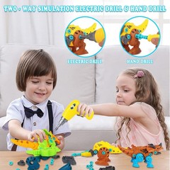 Take Apart Dinosaur Toys for Kids – Educational Building Set with Electric Drill