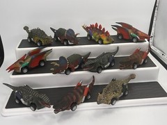 Dinobros Dinosaur Toy Pull Back Cars Lot of 11 Roadster Dino Cars Ages 3 and up