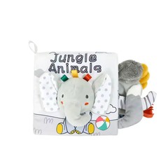 Soft Baby Cloth Book 3D Touch Sensory High Contrast Learning Toy Elephant 997
