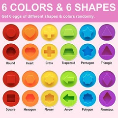 Toddler Toys Easter Eggs Learning Montessori Toys for 1 2 3 Year Old Girl Boy…