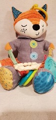 Infantino Playtime 10″ Plush Fox Sensory Activity Toy Rattle Crinkle Teether