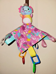BABY CRINKLE SQUARE – BABY SALAMANDER TOY- SENSORY TAGS & TEETHERS – *READ* #2