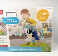 Fisher-Price Bounce and Spin Puppy Stationary Ride-On Toddler Learning Toy NEW