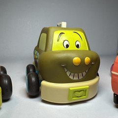 Lot 4 B. Toys Wheeee-ls! PULL BACK CARS TRUCK VAN Soft Plastic Chunky Vehicles