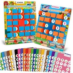 2 Pack Matching Memory Game for Kids Age 3 4 5 6 7 8 Years Old, Travel Toy for