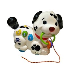 VTech Pull and Sing Dalmatian Puppy Dog Infant Toy 6-36M Clean! WORKS! SEE VIDEO
