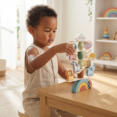 Wooden Animal Balancing Stacking Game for Kids Montessori Fine Motor Toy