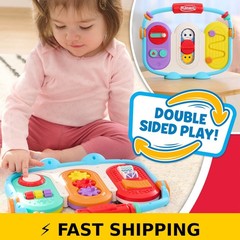 Playskool Flip & Fun Sensory Board Toy for Toddlers, 4-Piece Set