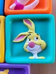 Vtg Disney Winnie The Pooh & Friends Soft Rubber Toy Blocks Baby Lot Of 5