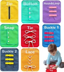 Essential Montessori Busy-Board: Durable Fine Motor Skills Toy for 3-5 Olds