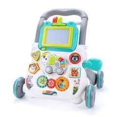 Baby Cartoon Push Walker Toy with Music Drawing Board Learning Walker 6-15m!