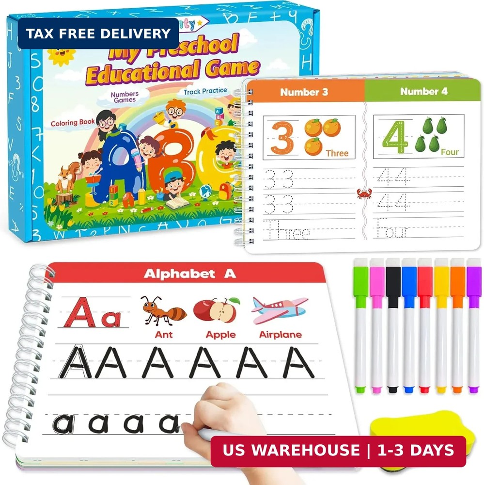 Preschool Learning Activities Kindergarten Workbooks, Toddler Busy Book Handwrit