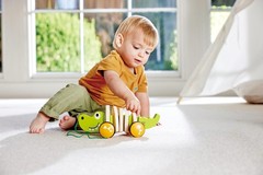 Hape Wooden Walk-A-Long Croc for Babies| Pull Pull Walking Toy for Toddlers…