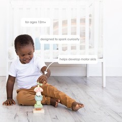 Woodland Wooden Stacking Toy, Interactive Stackable Montessori Learning Toy, Bui