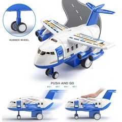 Airplane Toys for Toddlers 3-5 – Car Race Tracks for Kids Ages 4-8 with 8 Sma…