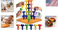 Montessori Pegboard 33 Piece Set – Sensory Learning Toy