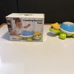 Baby Toys 6-12 Months, Musical Turtle Crawling Toys with Mama and Babies, Baby L