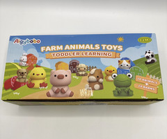20 Pcs Farm Animals Toy Set Counting Skill Colors