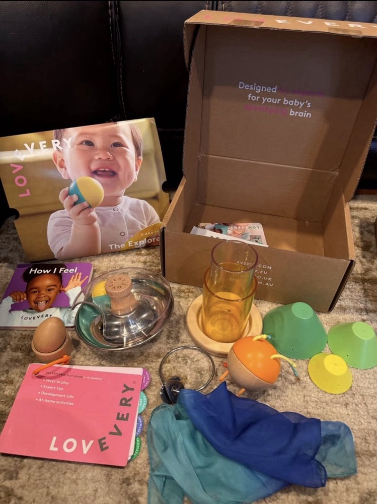 Lovevery the Explorer Play Kit for 9-10 Months Includes Booklet and Box