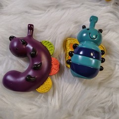 B You Baby Toddler Snap-Together Pop Beads Toy Bugs Snug Bugs Lot Of 8 Cute!