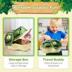 Dinosaur Toy Figures with Eggs & Trees – 45PCS Non-Toxic Playset for Toddlers