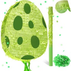 Lenwen Dinosaur Easter Egg Piñata 16 x 12 x 3 in Pull String Easter Eggs Pi