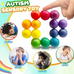 Sensory Autism Balls Toy for Toddler Kids, Airplane Travel Toys for Age 3-5 5…