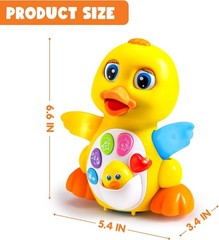 Light-Up Crawling Duck for Toddlers – Educational & Interactive Baby Toy