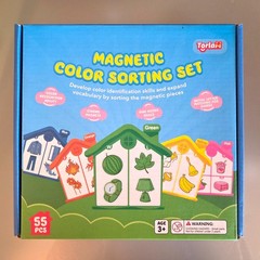 Torlam Magnetic Color Sorting Set, 55 pcs, Magnet Toy, Shapes, NEW