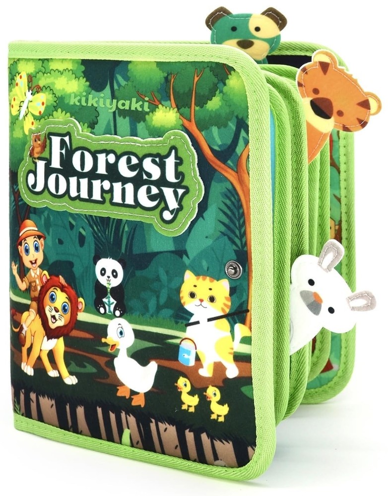 Busy Book for Toddlers 1-3, Montessori Toys Busy Board for 1 Year Old, Forest S