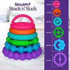 Silicone Stacking Toy – Premium Stacking Teethers- Interactive and Fun for Baby