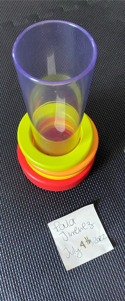 Lovevery Clear Tube w / Stacking Rings and Base The Explorer Play Kit (NO BALL)