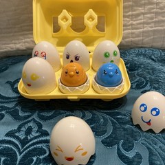 Hide N Squeak Eggs Shape Color Sorting Carton Learning Toy