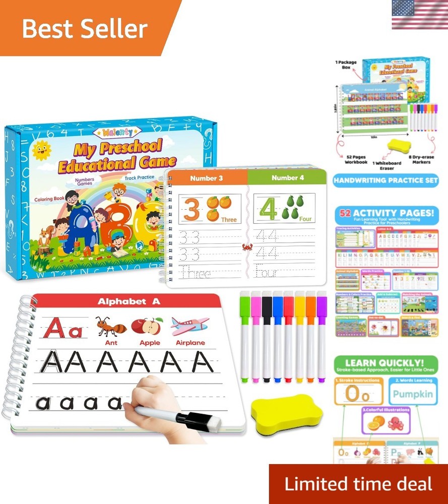 Preschool Learning Activities Kindergarten Workbooks, Toddler Busy Book Handw…
