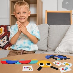 Interactive Montessori Puzzle Set: 36 Blocks for Shape & Color Learning