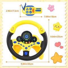 Pretend Driving Simulator Toy for Kids Toddlers Yellow