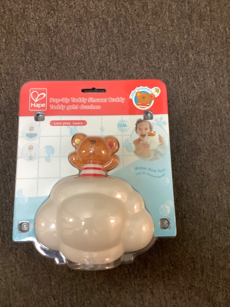 Hape Pop-Up Teddy Shower Buddy | Award Winning Little Fun Baby Bath Toy for Kids