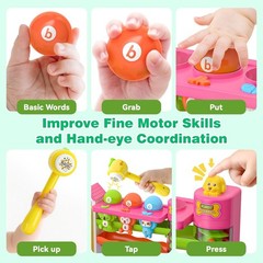Musical Bilingual Ball Drop Toy w/ Lights – Toddler Gift 12–18 Months NEW