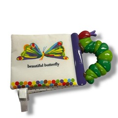 Eric Carle Very Hungry Caterpillar Soft Plush Crinkle Book Stuffed Plastic Spine