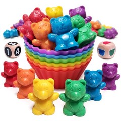 Deluxe Counting & Sorting Bears Game Set – Montessori Fine Motor Learning Jum…