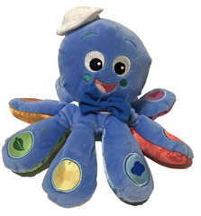 Baby Einstein Musical Octopus 9” Plush Blue Stuffed Toy Works 3 Languages