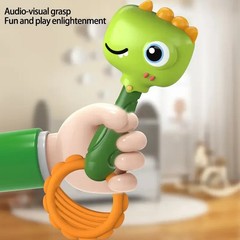 Cartoon Rattle, Newborn Sensory Grasp Toy, Chew-Safe – Handbell