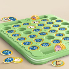 Colorful Cartoon Strategy Game Flip Chess Board Toy for Kids Family Fun Night