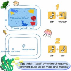 Inflatable Water Play Mat For Newborn Baby Infants Toddlers Toys Christmas Gift