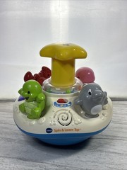 Vtech SPIN & LEARN TOP Sea Animals (Tested and Working) Dolphin, Crab, Turtle
