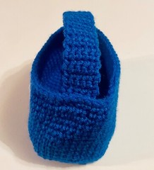 Handmade Crochet Blue Color Sorting Playset, Learning Toy, Montessori