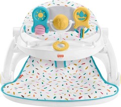 Fisher Price Deluxe Sit Me Up Floor Seat Baby Chair Tray Toys Washable
