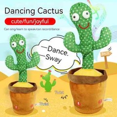 Rechargeable Dancing Talking Cactus Baby Toy, Dances Repeats and Sings 120 Songs