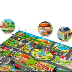City Map Car Road Model Mat Game Pad For Educational Interactive Children
