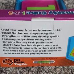 Fat Brain Toys Smarty Cube 1-2-3 Childs Learning Toy NEW